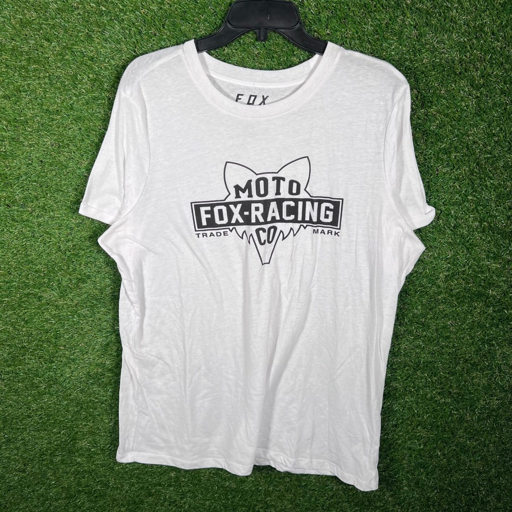 FOX MOTO RACING CO White Graphic T Shirt XL Short‎ Sleeve Men's Tee